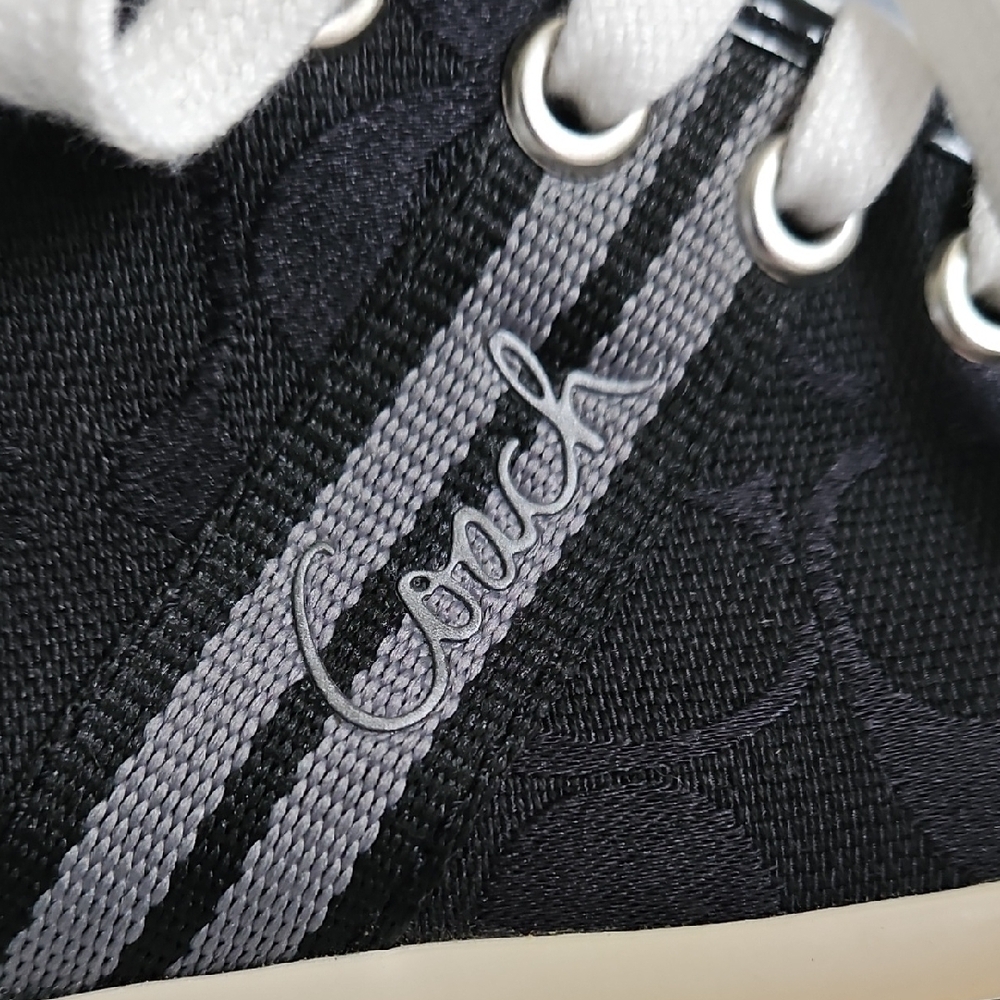 Coach Women's Black and Tan Sneakers - Picture 8 of 16